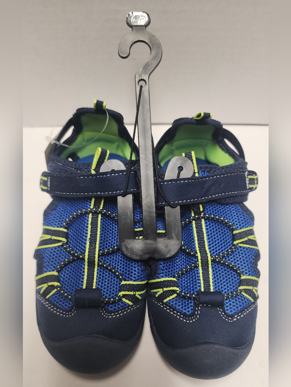 Size 10 M Boys Blue Green Watershoes Slingback Camp Sandals Falls Creek NEW